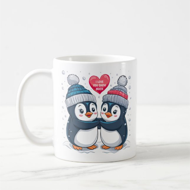 Caneca De Café Casal de pinguim (Esquerda)