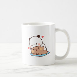 Caneca De Café Casal de ursos bonitos do Panda, hugin, bubu e amo