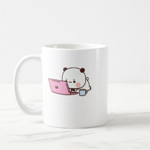 Caneca De Café Casal Do Urso De Panda E Brownie