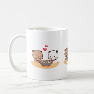 Caneca De Café Casal Do Urso De Panda E Brownie