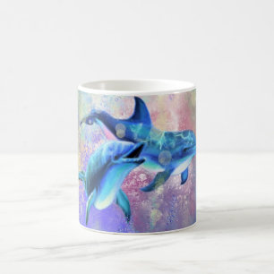 Caneca De Café Casal Dolphin Coffee Mug
