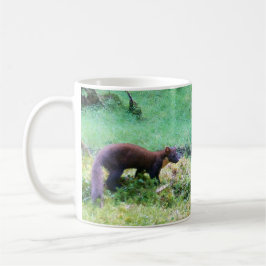 Caneca De Café Casal Fofo de Martas no Cenário Florestal Romântic