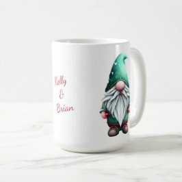 Caneca De Café Casal Gnome de Natal de Namorados Personalizado Sw