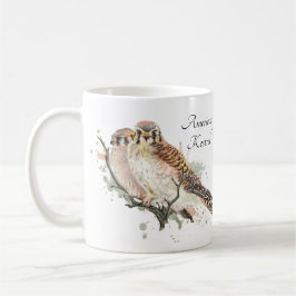 Caneca De Café Casal Kestrel de Arte de Aquarela