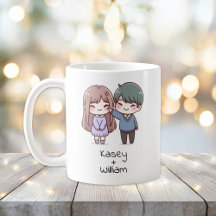 Casal personalizado de estilo chibi