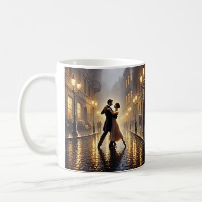 Caneca De Café Casal romântico dançando na chuva (Esquerda)