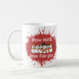 Caneca De Café Casal Romântico de Natal, Muito Amor na Neve