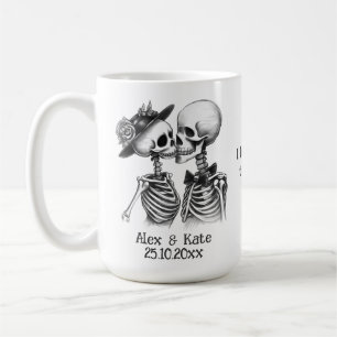 Caneca De Café Casal Skeleton