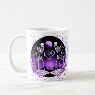Caneca De Café Casal Skeleton