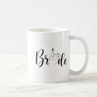 Caneca De Café Casamento com Dedos da Bride Ring
