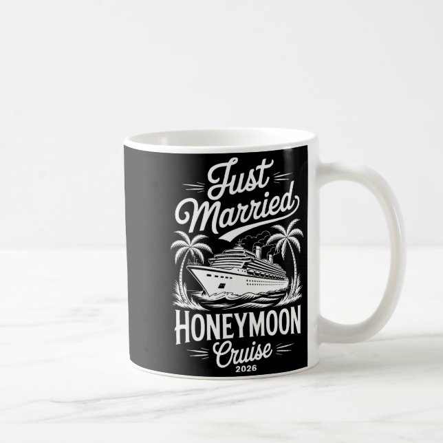 Caneca De Café Casamento Cruzeiro de Lua de Mel 2026 Noiva Noivo  (Direita)