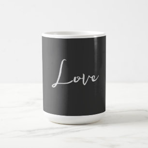 Caneca De Café Casamento De Amor Com Fundo Da Cinza na moda