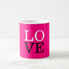 Caneca De Café Casamento de Amor com Fundo de rosa
