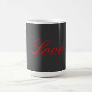 Caneca De Café Casamento de Amor Vermelho com Cinza Trendy em Seg