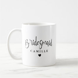 Caneca De Café Casamento de Bridesmaid Personalizado