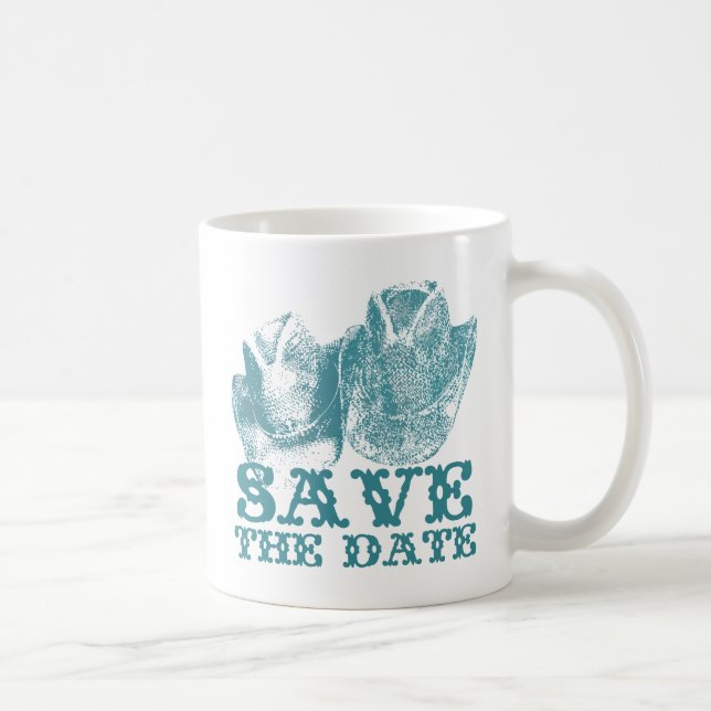 Caneca De Café Casamento de Fazenda do Ranch de Cavalo Ocidental  (Direita)