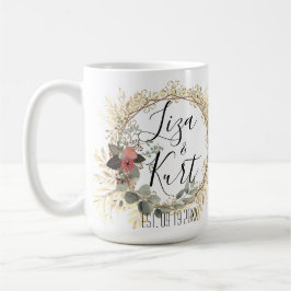 Caneca De Café Casamento De Fércula Chic Elegant Personalizado