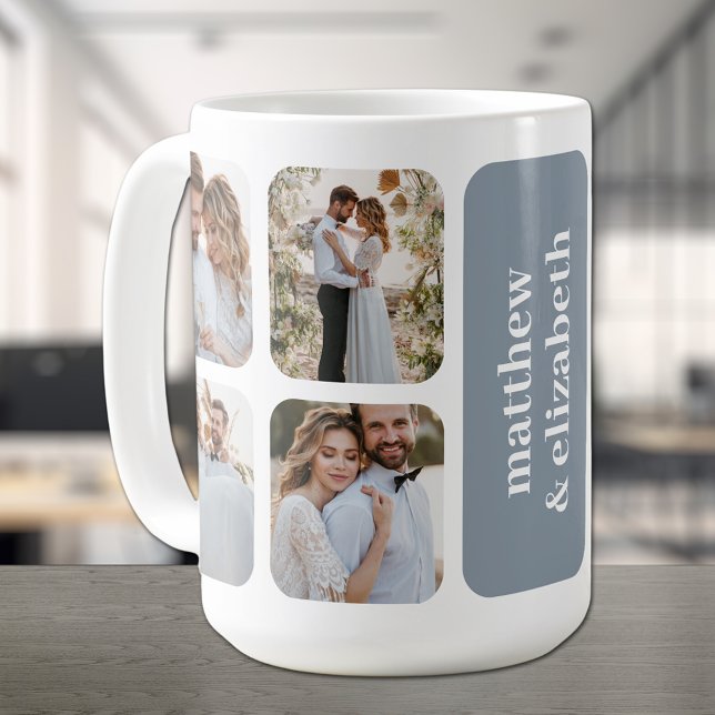 Caneca De Café Casamento de Foto Moderno 8 (Criador carregado)