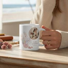 Caneca De Café Casamento de Fotografias por Aquarelas de Praia Se
