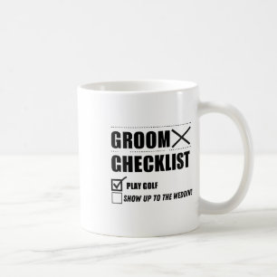 Caneca De Café Casamento de Golfe da Lista de Verificação do Groo