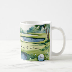 Caneca De Café Casamento de golfe no curso