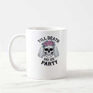 Caneca De Café Casamento de Halloween Spooky - Até Morte Festa Do