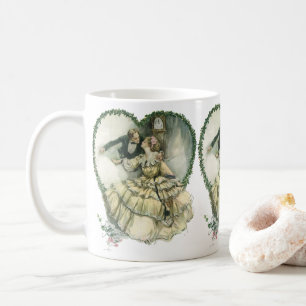 Caneca De Café Casamento de Natal Vintage Harrison Fisher, Noiva