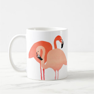 Caneca De Café Casamento de Praia de Flamingos Rosa