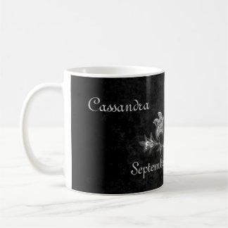 Caneca De Café Casamento elegante de romance negro