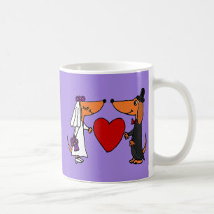 Caneca De Café Casamento engraçado dos noivos dos cães de filho