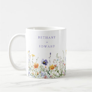 Caneca De Café Casamento Flor Silvestre