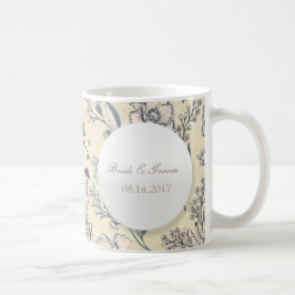 Caneca De Café Casamento Floral Rustic Vintage Flower