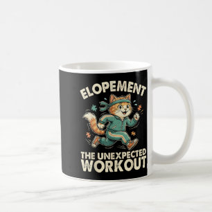 Caneca De Café Casamento Inesperado de Gato Engraçado Correndo Me
