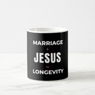 Caneca De Café Casamento + Jesus = Longevidade
