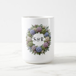 Caneca De Café Casamento Monograma de Hortênsia