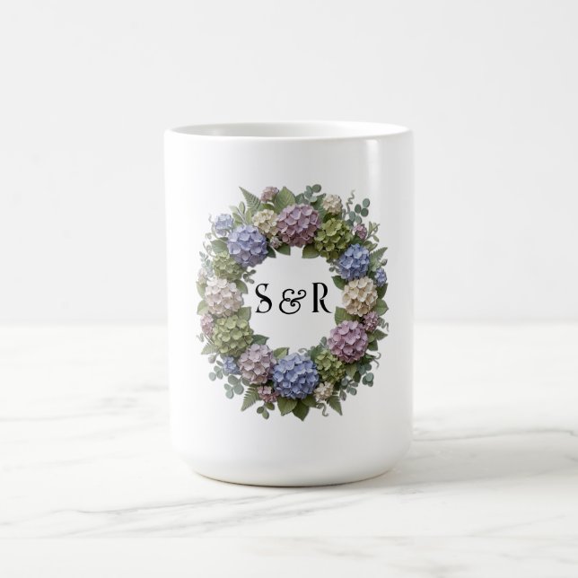 Caneca De Café Casamento Monograma de Hortênsia (Centro)