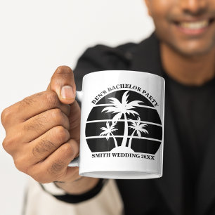 Caneca De Café Casamento na Ilha de Festa de Solteiro Personaliza