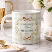 Casamento Personalizado de Noivos com Xadrez Verde