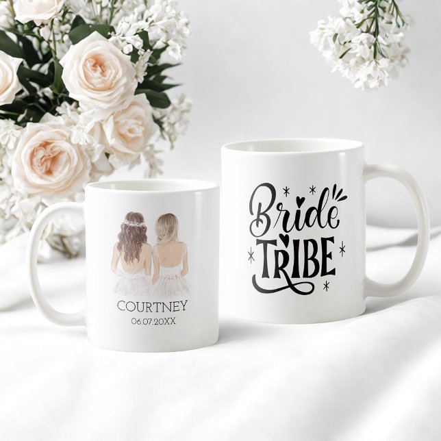 Caneca De Café Casamento personalizado de script moderno negro da (Criador carregado)