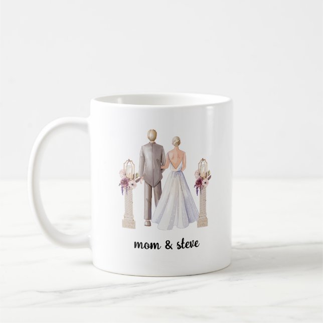 Caneca De Café Casamento personalizado do padrinho da noiva  (Esquerda)