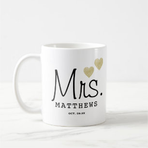 Caneca De Café Casamento Personalizado do Script Moderno Negro Re