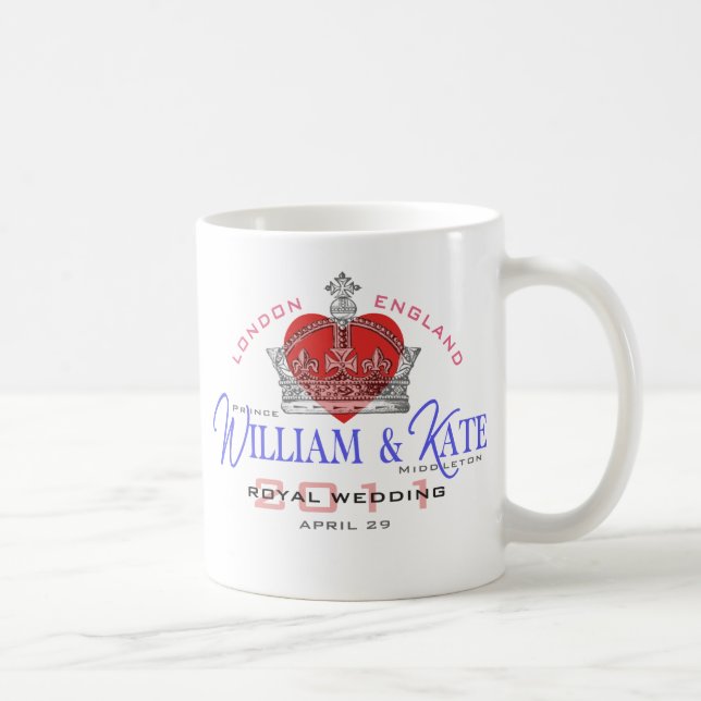 Caneca De Café Casamento real de William & de Kate (Direita)