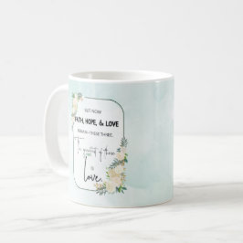 Caneca De Café Casamento Religioso Aniversário Fé Esperança Amor