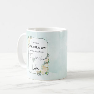 Caneca De Café Casamento Religioso Aniversário Fé Esperança Amor
