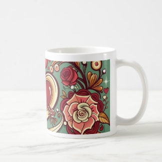 Caneca De Café Casamento Romântico e Mug de Aniversário com Elega