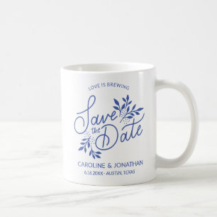 Caneca De Café Casamento Salve a data que o amor está reproduzin