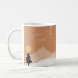 Caneca De Café Casamento tema deserto de terracota 
