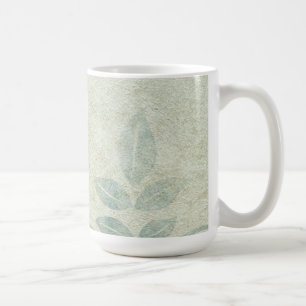 Caneca De Café Casamento Vintage Floral Vine Azul