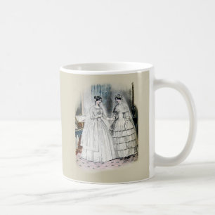 Caneca De Café Casamento vitoriano vestida por duas mulheres