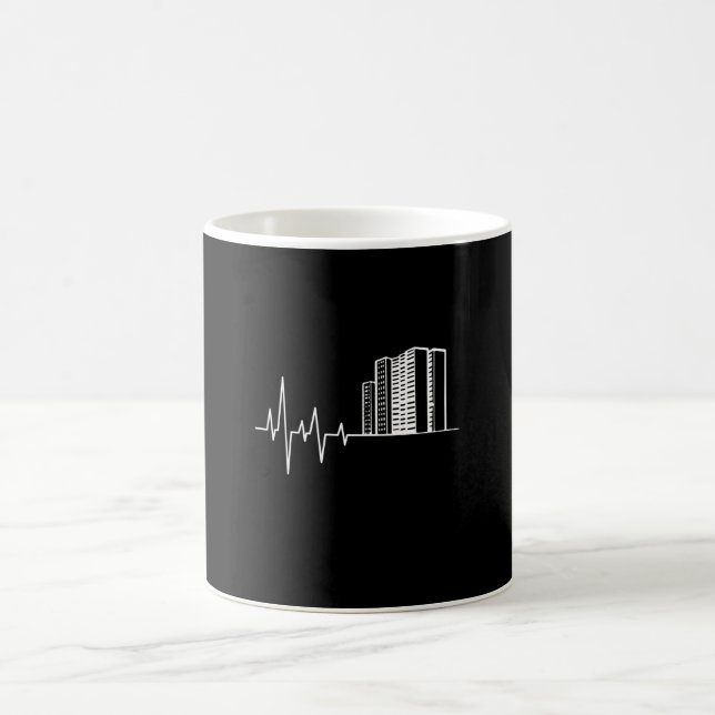 Caneca De Café Casas de batimento cardíaco arquiteto (Centro)